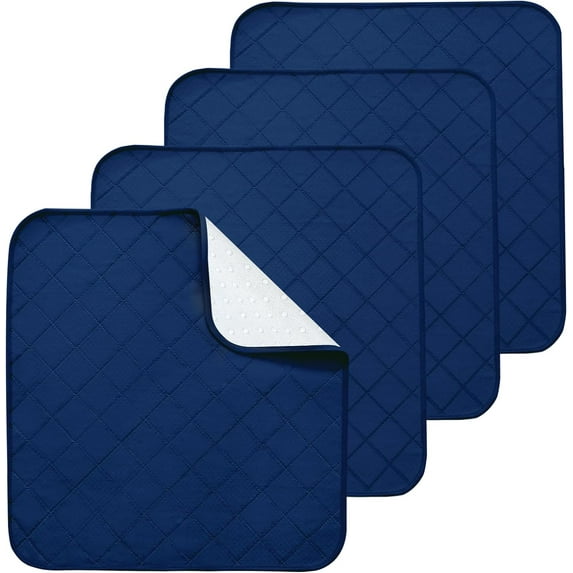 Waterproof Chair Pads for Incontinence, 1 Pack Reusable Seat Protector Pads 22" x 21", Non-Slip Absorbent Wheelchair Pad Covers, Washable Chair Pads for Adults, Kids & Pets - Black