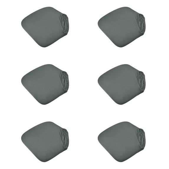 Waterproof Chair Seat Covers Set Of 6 For Dining Room, Stretchy Washable Chair Seat Slipcovers, Kitchen Chair Seat Protector For Home Restaurant Banquet, Removable Dining Chair Covers,A