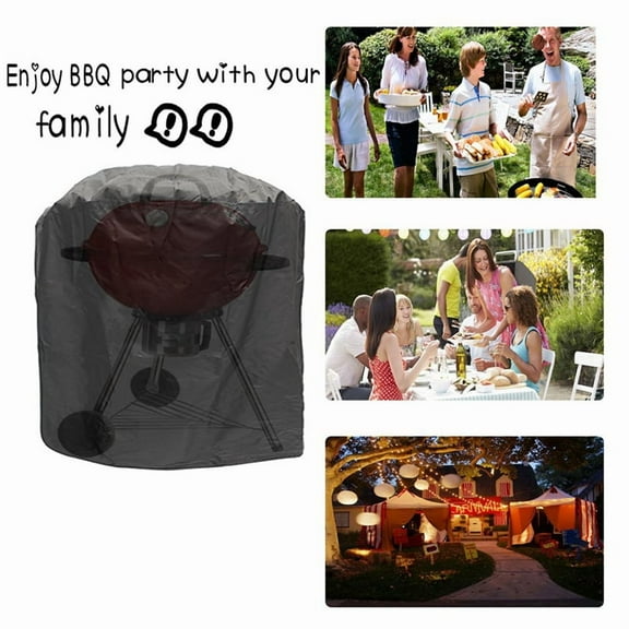 Waterproof Charcoal Grill Cover Grill Rain Cover Dust and Rain Grill Cover Great for Grilling and Outdoor Cooking,1 * black grill cover