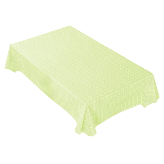 Waterproof Checkered Tablecloth Wipeable Plastic Table Cover for Outdoor Picnic and Catering 54x71 Inch Green