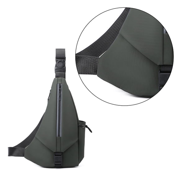 Waterproof Chest Bag Mens Reflective Crossbody Shoulder Bag Casual Sling Purses