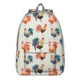 thumbnail image 1 of Waterproof Chicken Coop Backpack, Lightweight School Bag with Cute Cartoon Egg and Cluck Farm Pattern, 1 of 3