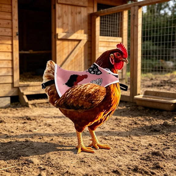 Waterproof Chicken Saddle for Hens, Chicken Apron for Hens with Elastic Straps, Breathable & Washable Feather Protection Vest for Broody Hens or Molting, Easy to Clean