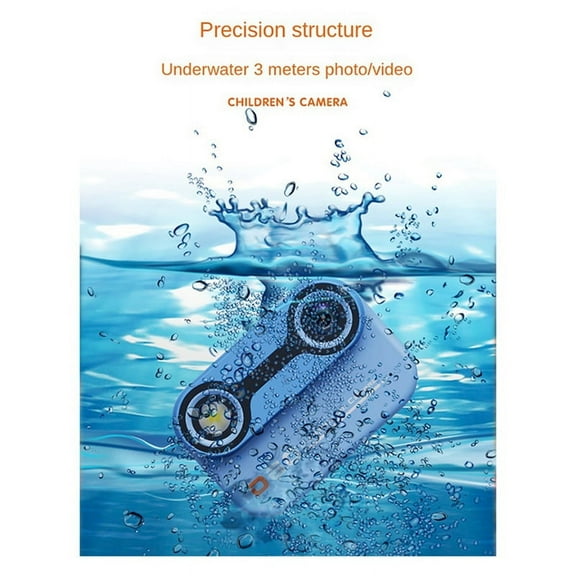 Waterproof Child Camera Underwater Camera 3 Meters Waterproof Before and After Dual Camera Swimming Outdoor,Blue