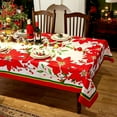 thumbnail image 1 of Waterproof Christmas Rectangle Tablecloth 60x84 Inch - Holiday Decoration Printed New Year's Eve Oblong Table Cloth - Washable Fabric Xmas Table Cover for Party,Kitchen, Dining Room, 1 of 8