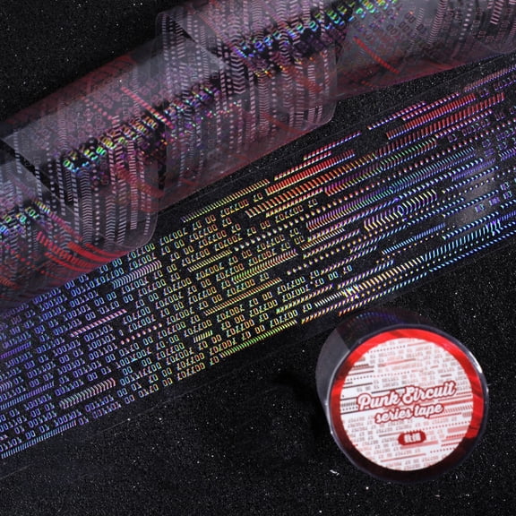 Waterproof Circuit Pattern PET Sticker Removable Adhesive Tape For Planners Journals And Art Supplies Stationery