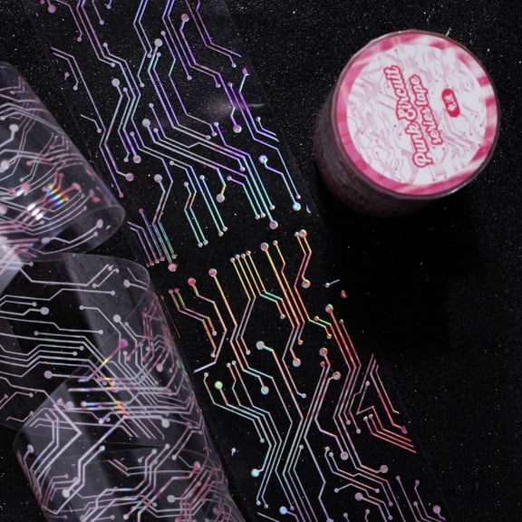 Waterproof Circuit Theme Tape PET Sticker Notebook Diary Creative Decoration