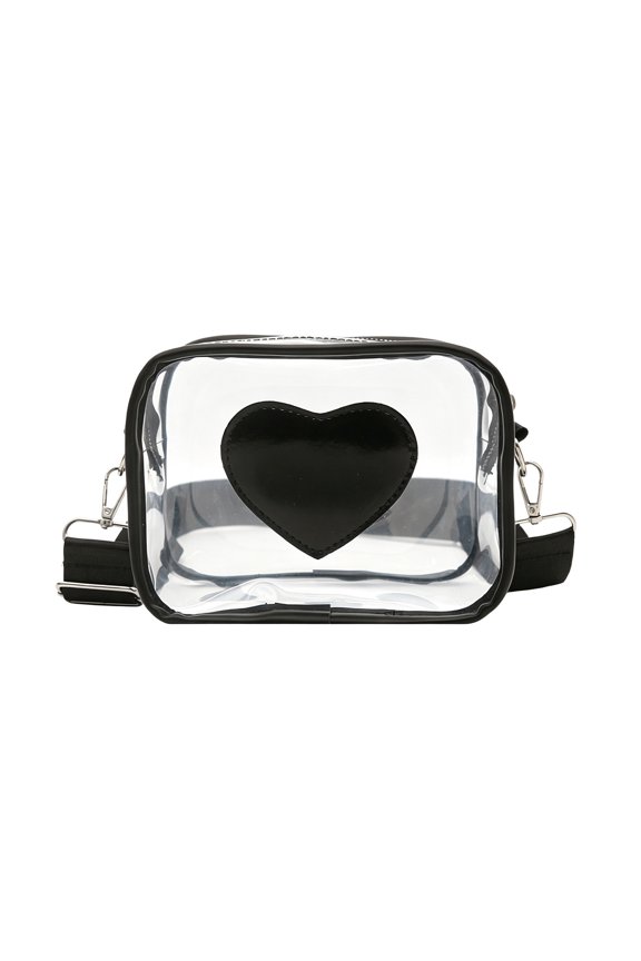 Waterproof Clear PVC Shoulder Bag – Transparent Summer Crossbody Purse, Scratch Resistant Easy Wipe Clean, Firm Shape Does Not Collapse, Perfect for Beach Day, Music Festival, and City Walks