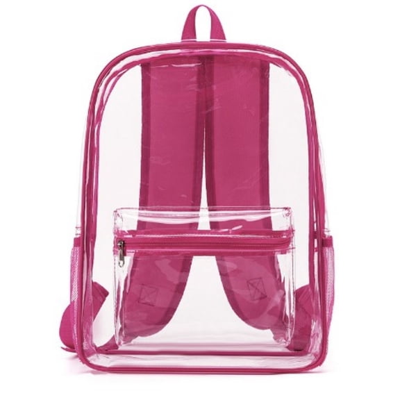 Waterproof Clear Plastic Backpack, Multi Pocket Transparent Stadium Security Bag, Heavy Duty Smooth Metal Zipper, Adjustable Wide Padded Shoulder Straps, for S*chool Daypack Events and Travel Sports