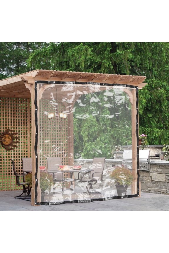 Waterproof Clear Tarp Grommets Heavy Duty PVC Vinyl Patio Tarpaulin Cover