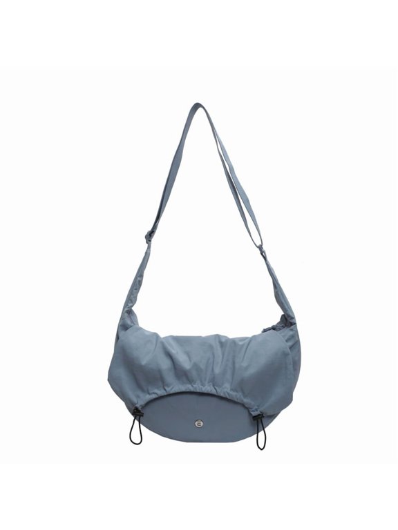 Waterproof Cloth Bag, Women's Dumpling Bag, Solid-colored Nylon Cloth Bag, Minimalist Crossbody Bag, Lightweight Single-shoulder Bag, Commuting Student Cloth Bag