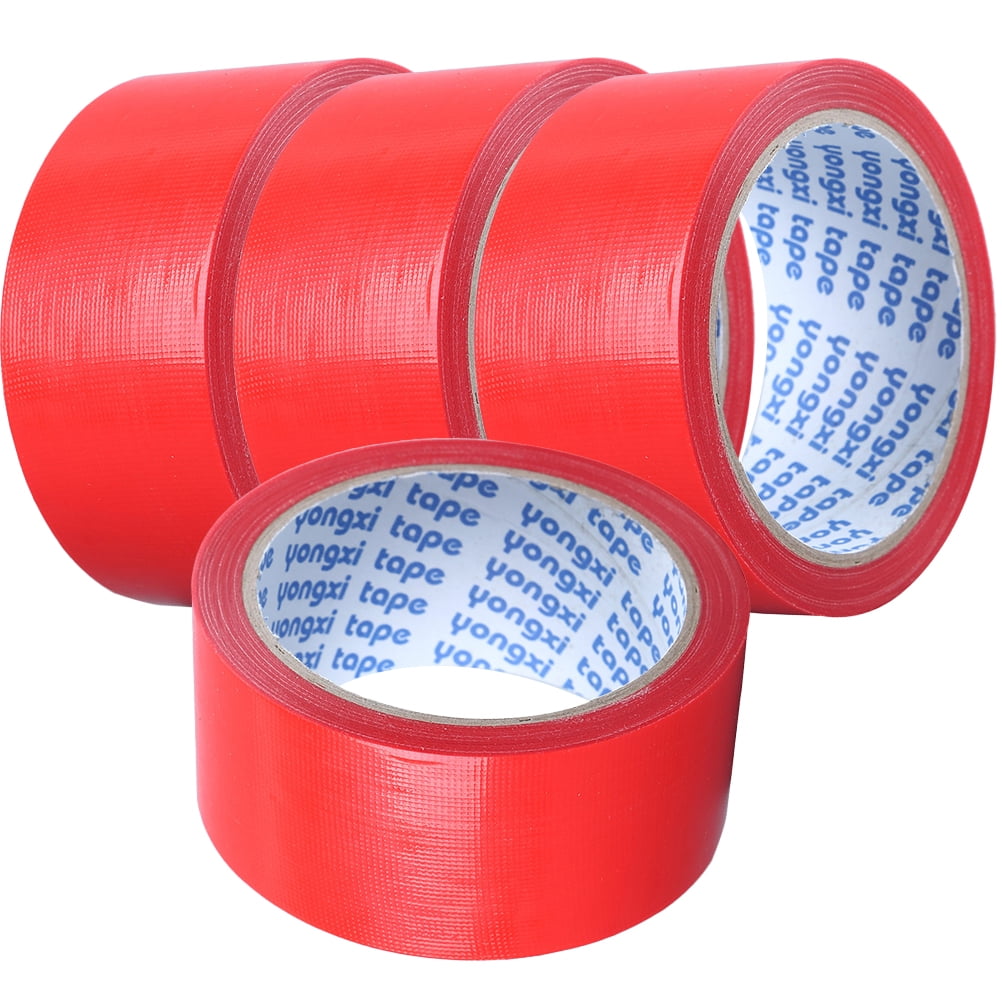 Waterproof Cloth Tape 4 Rolls Duct Heavy Duty Fabric Carpet Wedding Red