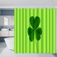thumbnail image 1 of Waterproof Clover Shower Curtain Bathroom Decoration Polyester Curtain Bath Accessory Green 180x180cm, 1 of 5