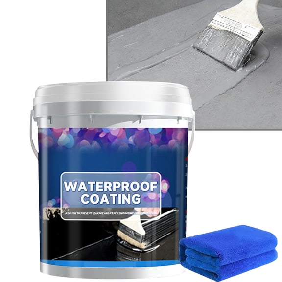 Waterproof Coating - 600g Invisible Waterproof Agent, Water-based Polyurethane Waterproofs Sealant, Multi-Purpose Anti-Leakage Concrete Sealer(Gray