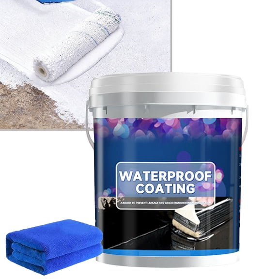 Waterproof Coating - 600g Invisible Waterproof Agent, Water-based Polyurethane Waterproofs Sealant, Multi-Purpose Anti-Leakage Concrete Sealer(White