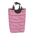 thumbnail image 1 of Waterproof Collapsible Laundry Hamper, Pink Spring Aluminum Handle Laundry Bag Storage Basket, 50L, 1 of 6
