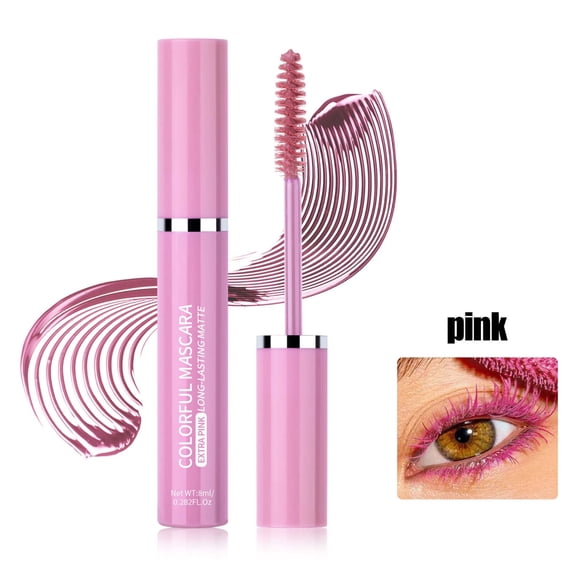 Waterproof Color Mascara, Long Lasting Eyelash Enhancer, Non Smudging Christmas Stage Makeup, Dense Curling Brush for Defined Lash Volume