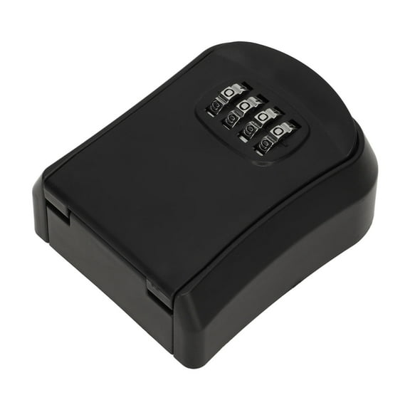 Waterproof Combination Lock Box, Wall Mounted Key Storage Box 4 Digit Password Reinforced Lock Core For Home Black