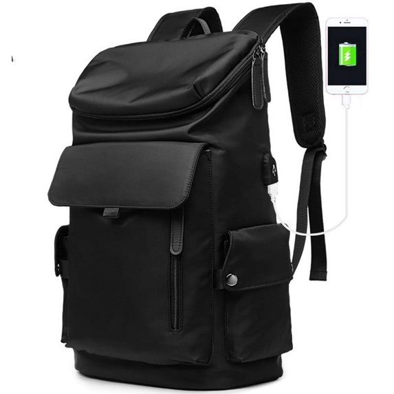 Waterproof Computer Middle School Student School Bag Travel Luggage Men's Backpack,Fivepointed star black