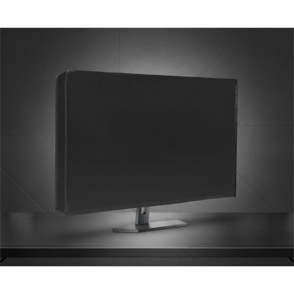 Waterproof Computer Monitor Dust Cover, Black Full Body Cover for Computer Screen Anti-Static LCD-Silky HD Panel Dust Protective Sleeve