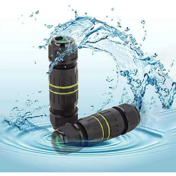 Waterproof Connector Box/ 3 Pcs Ip68 Waterproof Cable Connector/External Sheath Connector/Max 10Mm Cable Connector/Weatherproof Outdoor Connection Cable Socket (3 Pole)