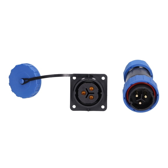 Waterproof Connector Square 4 Holes IP68 Aviation Power Socket 250V 45A for Cable Wire LP28