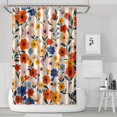 thumbnail image 1 of Waterproof Continuous Pattern Shower Curtain 72x72 Inch Boho Style Polyester Unique Shower Curtain for Bathroom Hotel Home Decor with 12 Plastic Hooks, 1 of 5