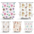 thumbnail image 1 of Colorful Doodle Animals Waterproof Shower Curtain 72x72 Inch Bathroom Showers Curtain Set, 1 of 10