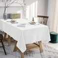 thumbnail image 1 of Waterproof Cotton Linen Tablecloths Rectangle Dining Table Cloth, Wipe Clean Indoor & Outdoor Table Cover for Buffet Party and Banquets, Wrinkle Resistant（60"x70"） Dirty Blue, 1 of 6