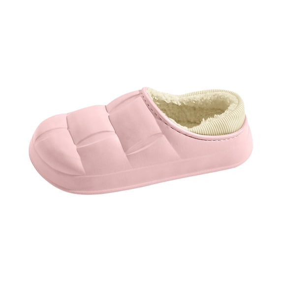 Waterproof Cotton Slippers for Women Men Winter Outdoor Indoor Home Plush Warm Thick Sole Anti slip Cotton Shoes for Couple