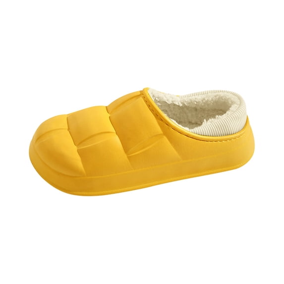 Waterproof Cotton Slippers for Women Men Winter Outdoor Indoor Home Plush Warm Thick Sole Anti slip Cotton Shoes for Couple