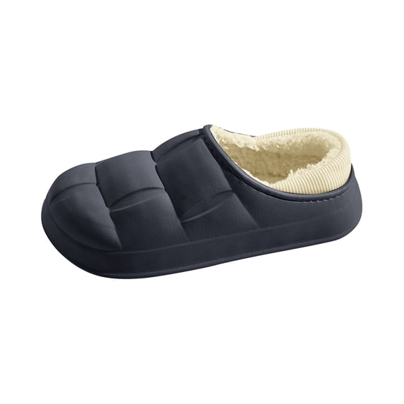 Waterproof Cotton Slippers for Women Men Winter Outdoor Indoor Home Plush Warm Thick Sole Anti slip Cotton Shoes for Couple