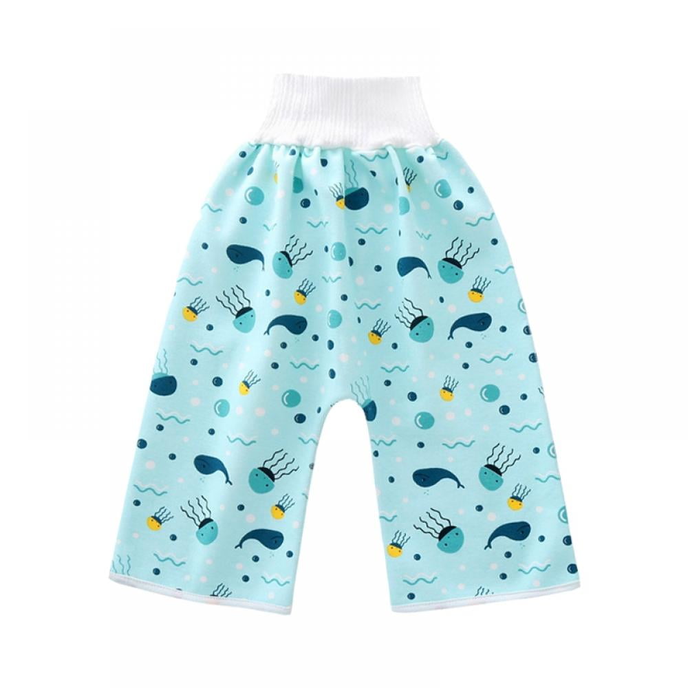 Waterproof Cotton Training Pants Comfy Children's Diaper Skirt Shorts for Potty Training for Boys and Girls Night Time