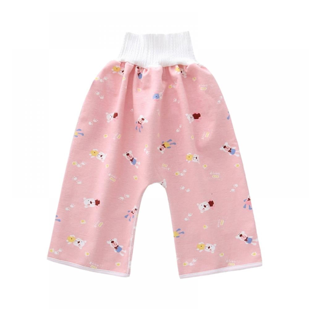 Waterproof Cotton Training Pants Comfy Children's Diaper Skirt Shorts for Potty Training for Boys and Girls Night Time
