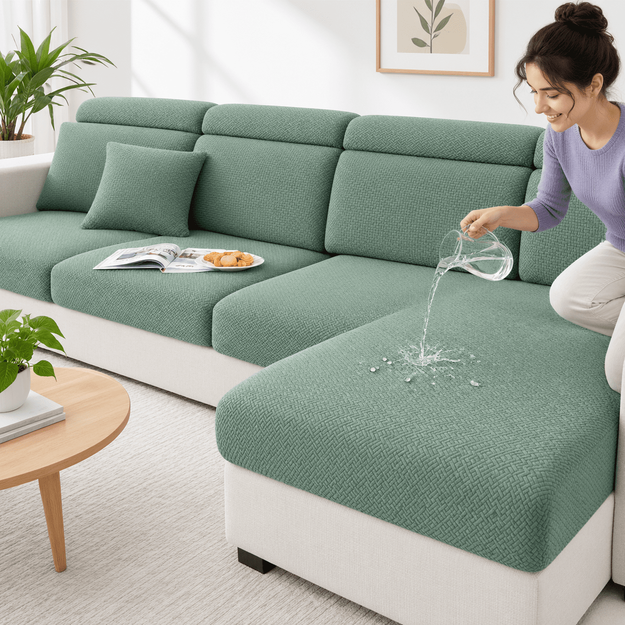 Waterproof Couch Cushion Covers Anti Slip Sofa Slipcovers For Pets ...