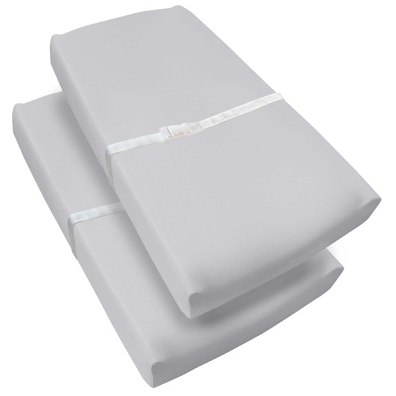 BreathableBaby Waterproof Cover, For 32" x 16"/81 x 41 cm Changing Pad, Gray (2-Pack)