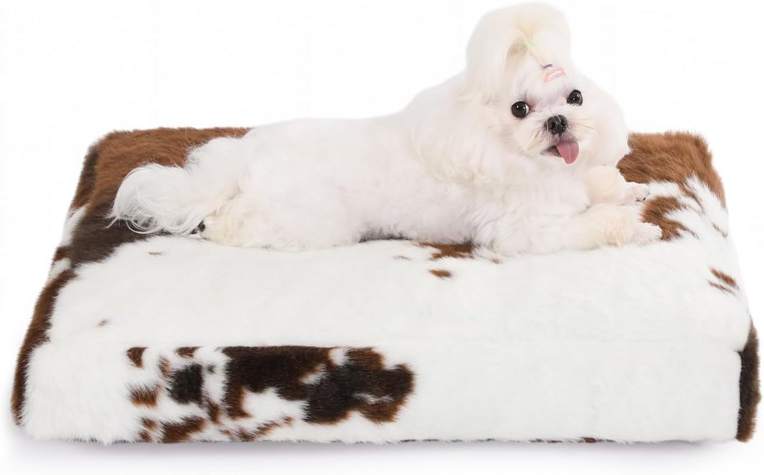Image showcasing Waterproof Crate Bed, Plush Dog & Cat Bed with Removable Washable Cover ...