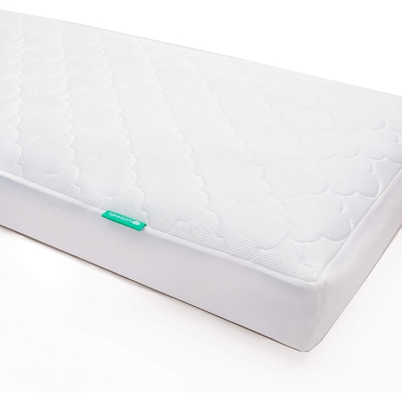 Waterproof Crib Mattress Pad | Ultra-Breathable Quilted Layer for Comfort & Universal Fitted Skirt Secure Fit Machine Washable Protector Waterproof, 1 Pack