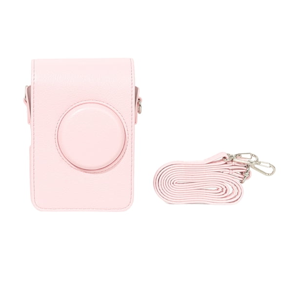 Waterproof Crossbody Bag For Mini EVO Camera Pink PU Leather Case Shell