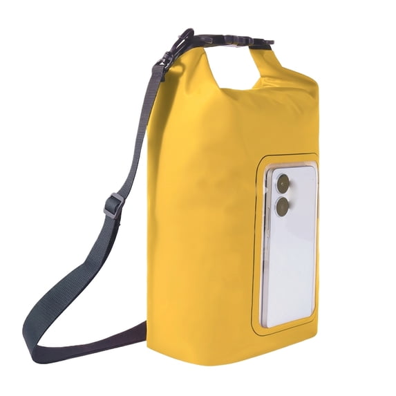 Waterproof Crossbody Bag, Waterproof With Touchscreen Compatible Design Large Size Bright Yellow With Adjustable Shoulder Strap Ideal For Swimming Beach Trips Hiking Outdoor Water