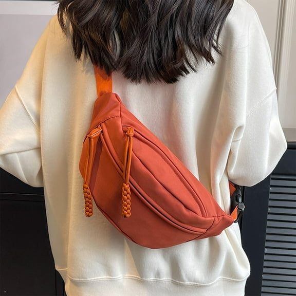 Waterproof Crossbody Bag Women Men, Lightweight Travel Purse Fanny Pack, Polyester, Multi-Functional, Anti-Theft, Organizer, Casual, Unisex