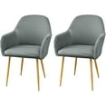thumbnail image 1 of Waterproof Curved Back Chair Covers Modern with Armrest, Stretch Accent Dining Room Chairs Covers Slipcovers, Office Desk Chair Covers, Swivel Armchair Cover Protector for Vanity Living Room, 1 of 14
