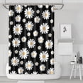 thumbnail image 1 of Waterproof Cute Boho Daisy Shower Curtain 72x72 Inch Boho Style Polyester Unique Shower Curtain for Bathroom Hotel Home Decor with 12 Plastic Hooks, 1 of 5