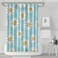 thumbnail image 1 of Waterproof Cute Boho Daisy Shower Curtain 72x72 Inch Boho Style Polyester Unique Shower Curtain for Bathroom Hotel Home Decor with 12 Plastic Hooks, 1 of 5