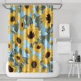 thumbnail image 1 of Waterproof Cute Sunflower Colorful Shower Curtain 72x72 Inch Boho Style Polyester Unique Shower Curtain for Bathroom Hotel Home Decor with 12 Plastic Hooks, 1 of 5