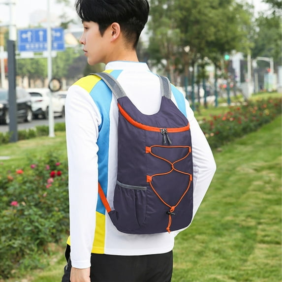 Waterproof Cycling Backpack 15.35x20.63x5.51 in, Lightweight Mountaineering Bag with Storage Pouch for Hiking, Large Capacity Outdoor Knapsack – Black