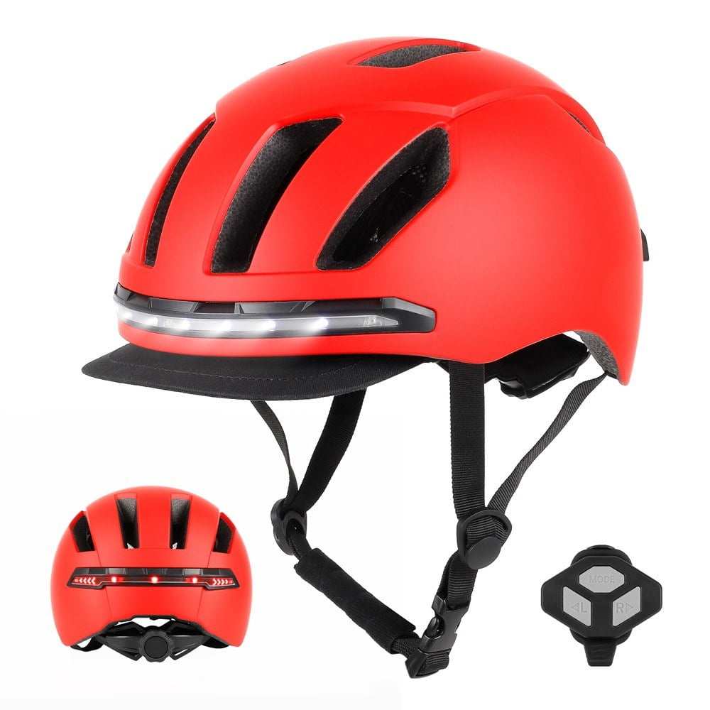 Waterproof Cycling Helmet with LED Turn Signal for Bikes and Scooters