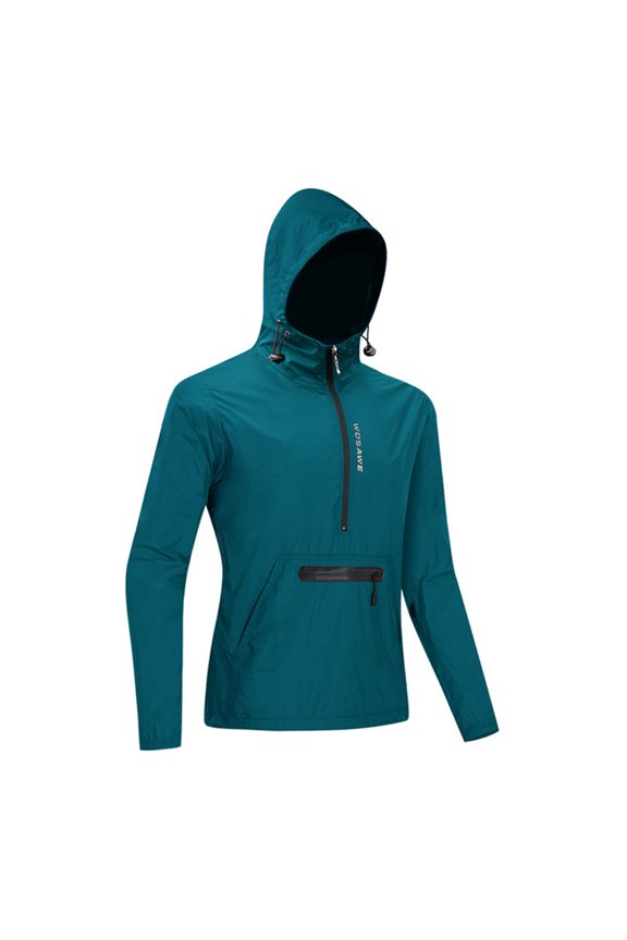 Waterproof Cycling Jacket with Reflective Details and Breathable Mesh Back for Outdoor Riding, Navy, Size XXXL, 1 Pack