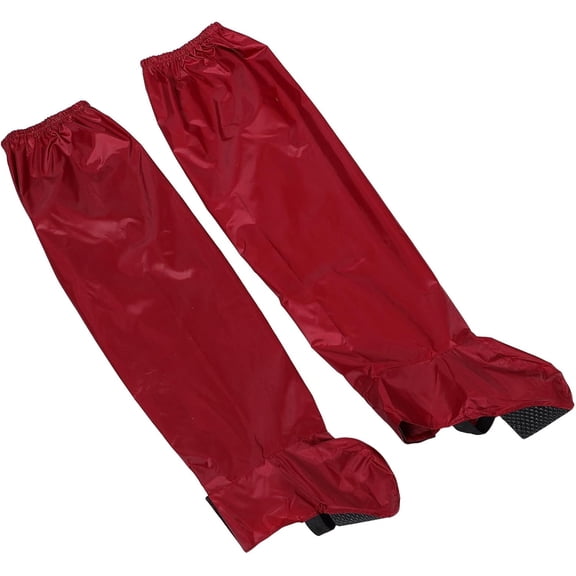 Waterproof Cycling Shoe Covers Rain Gear Overshoes for Men Women, Insulated Red Rainproof Foot Covers, Outdoor Hiking Camping Motorbike Rain Boots