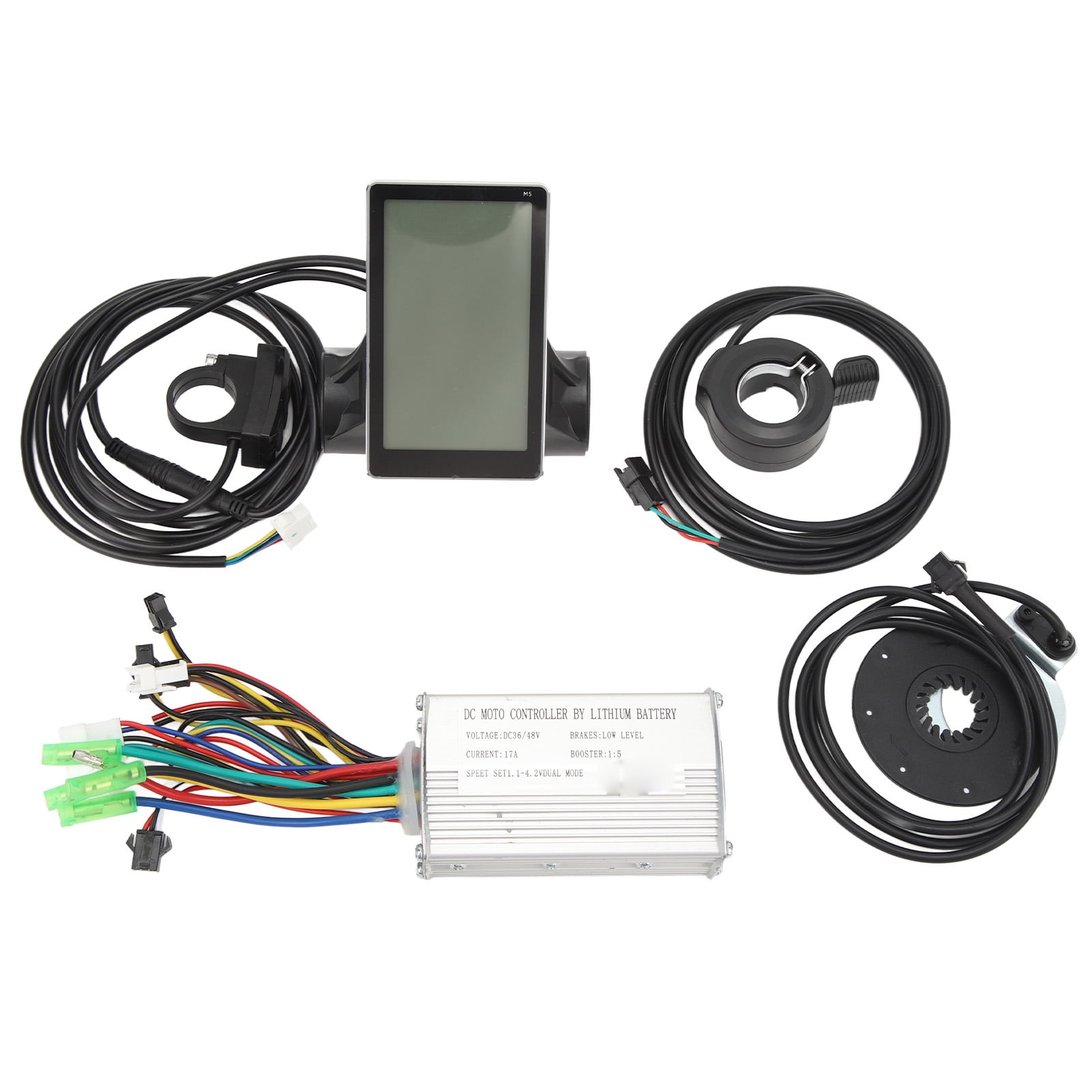Waterproof DC 36V/48V Controller with SM Connector, Dual Lighting Cable ...